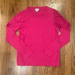 J. Crew Women's Bold Pink Crew Neck Top